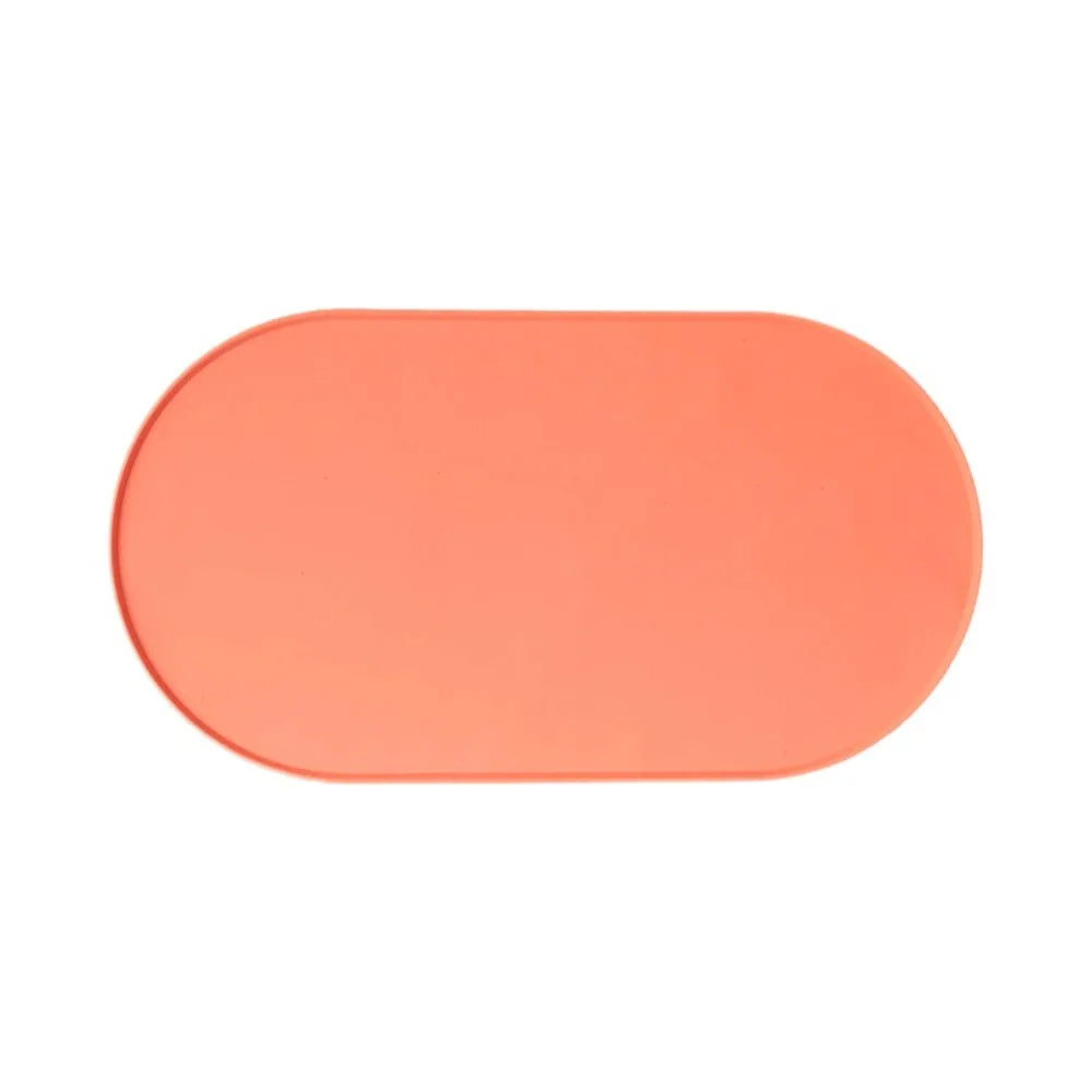 Durable Silicone Pet Food Mat Waterproof Raised Edges Dog Food Mat BPA-Free Easy Clean Pet Placemats Pet Supplies